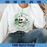 St Patricks Day Coffee Svg Dead Inside But Fellin Lucky Png - Blue Sea Svg