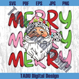 Merry Santa Png Brushstrokes Dalmatian Dots Doodle Christmas Png