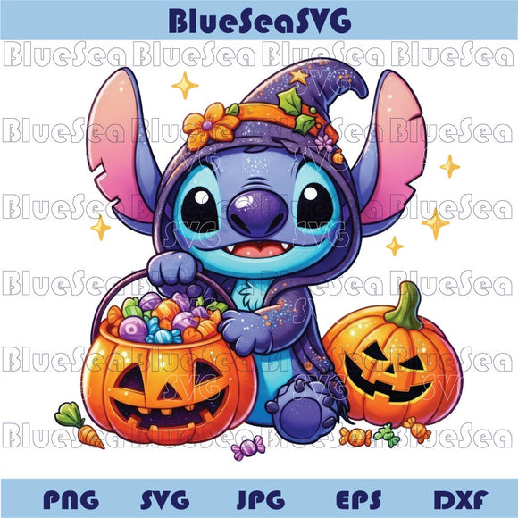 Stitch Halloween Colorfully Png Trick Or Treat Halloween Stitch Png