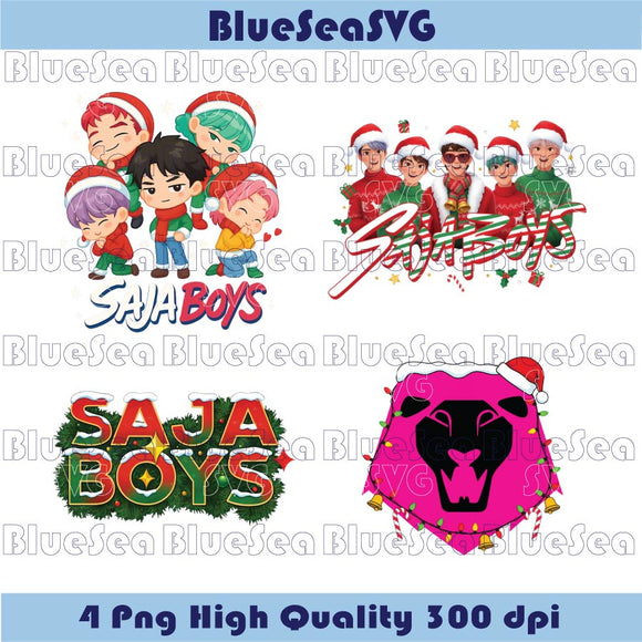 Bundle Christmas Kpop Demon Hunters Saja Boys Christmas Png