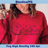 Santa Cookie Chasing Gingerbread Svg Cookie Funny Christmas Svg