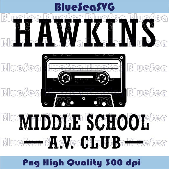 Stranger Things Hawkins Middle School AV Club Svg Friends Svg