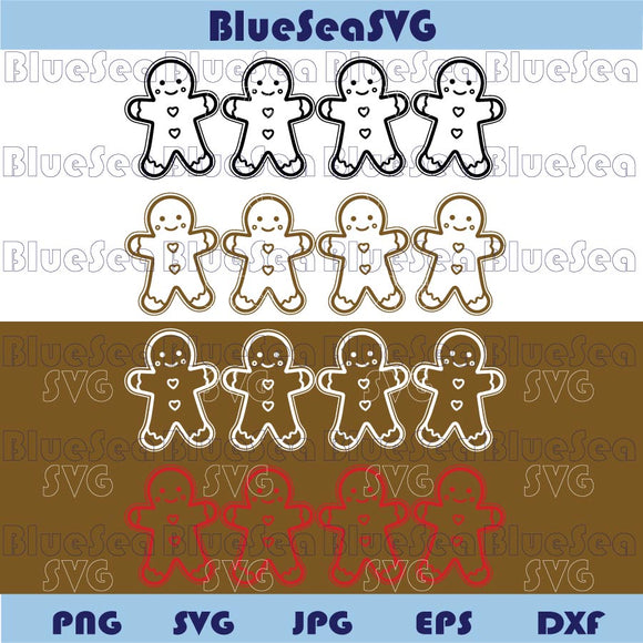 Gingerbread Man Svg Squad Christmas Cookie Svg Gingerbread Png