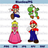 Super Mario SVG PNG Bundle Super Mario Png Super Mario Clipart - Blue Sea Svg