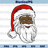 Black Santa Svg Bundle African Santa Claus Png Cool Santa Svg