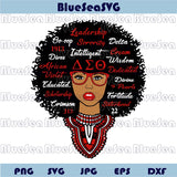Delta Sigma Theta Svg Dst Afro Woman Svg Black Sorority Svg Png - Blue Sea Svg