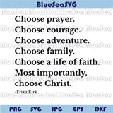 Erika Kirk Choose Christ Svg Charlie Kirk Svg Kirk Memorial Png