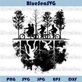 Biking Kids Upside Down View Svg Stranger Things Svg Friends Png