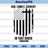 God Family Country Svg Flag Freedom Charlie Kirk svg Pray for Charlie