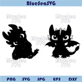 Toothless Svg Bundle Toothless Dragon Svg Night Fury Silhouette Dxf