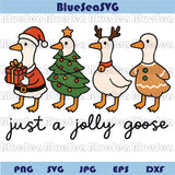Just a Jolly Goose Svg Christmas Santa Goose Christmas Goose Svg