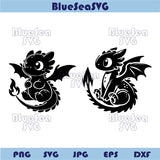 Toothless Svg Bundle Toothless Dragon Svg Night Fury Silhouette Dxf