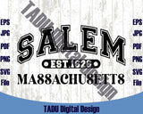 Salem Massachusetts Svg Varsity Halloween Svg Salem Png Witch Png