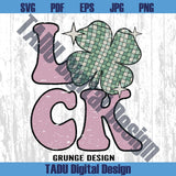 St Patricks Luck Png Retro Chekered Clover Luck Shamrock Png - Blue Sea Svg